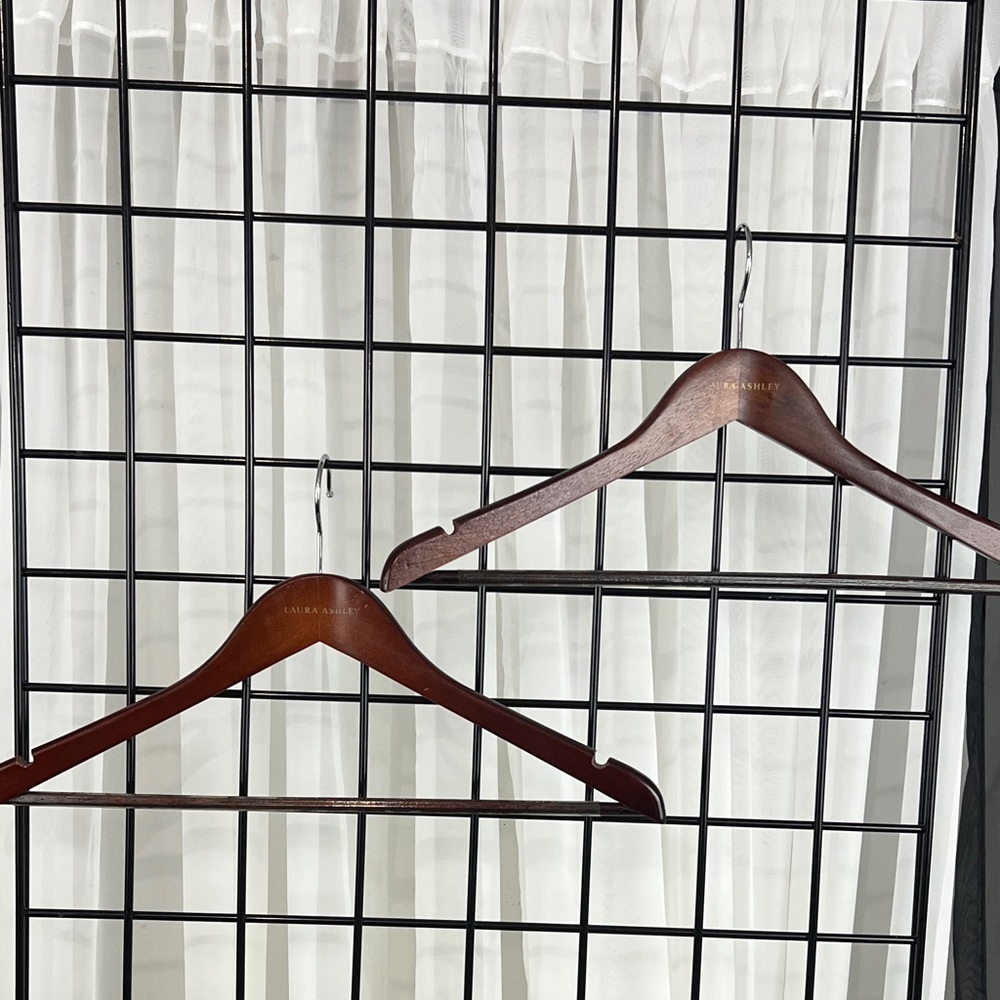 Laura Ashley Wooden Clothes Hanger Set of 3! Three!